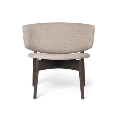 Bild av Ferm Living Herman Lounge stol Dark Stained Beech/Sand, Wood Bouclé W: 72.5 x H: 71 D: 64.5 cm