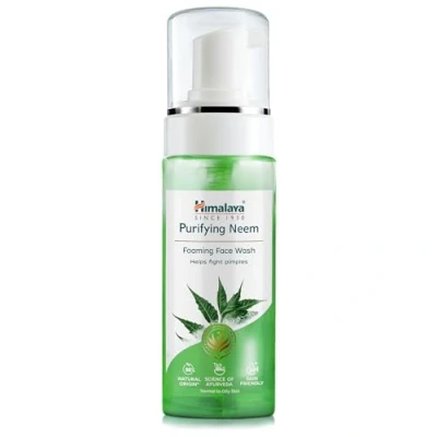 Bild av Himalaya Herbals Purifying Neem Foaming Face Wash, Motverkar finnar, Förebygger ärr efter Kontrollerar överflödig olja, Renar huden på djupet Tvålfri formulering, För alla hudtyper 150ml