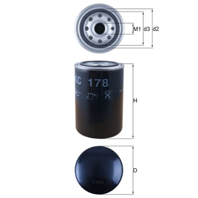 Bild av MAHLE ORIGINAL KC 178 Filtre à Carburant vissé DAF: CF 85