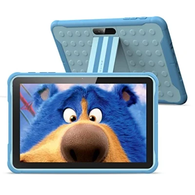 Bild av PRITOM Barnsurfplatta 10 tum, Android 10,3 G telefonsurfplatta, barnlås, WiFi surfplatta för barn, 6 000 mAh, Quad Core processor, 2 GB RAM, 32 ROM, HD IPS skärm, barn med fodral