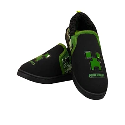 Bild av Minecraft Pojkar Tofflor Creeper Svart 38