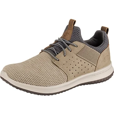 Bild av Skechers Delson Camben Trainers herr, Taupe Mesh W Synthetic, 45.5 EU