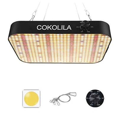 Bild av Coolila Dimbar LED växtlampa, 600 W fullt spektrum med 588 st SMD lysdioder, UV &amp; IR Dasiy Chain Funktion Grow Light för inomhusväxter, grönsaker, blomma
