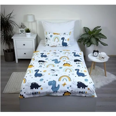Bild av Theonoi Barnsängkläder småbarn sängkläder babysäng komplett set påslakan 100 x 135 &amp; örngott 40 60 av bomull Öko Tex standard för pojkar och flickor (dinosaurie dino)