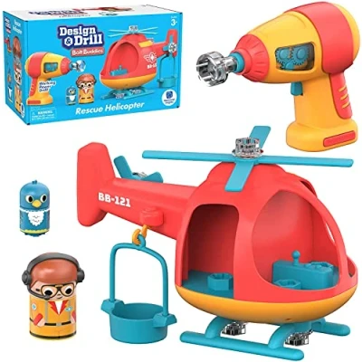 Bild av Learning Resources Design and Drill Bolt Buddies Räddning Helikopter Konstruktion Leksak