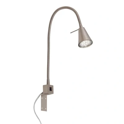 Bild av Briloner Leuchten LED sänglampa, flexibel armsänglampa, inkl. på/av strömbrytare, 4,7 watt. 400 lumen, 3000 Kelvin, W, matt nickel