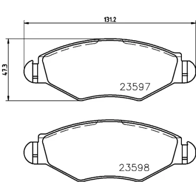 Bild av HELLA 8DB 355 009 411 Jeu de plaquettes frein non préparé pour indicateur d&#039;usure avec vis d&#039;étrier accessoires