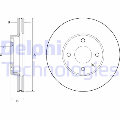 Bild av Bromsskiva DELPHI BG4671C