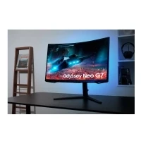 Bild av Samsung Odyssey Neo G7 spelskärm S32BG750NP, 32 tum, VA panel, 4K UHD upplösning, AMD FreeSync Premium Pro, 1 ms (G/G) svarstid, uppdateringsfrekvens 165 Hz, svart