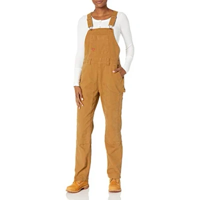 Bild av Dickies dam anka dubbel framsida haklapp overaller, Skölj brun anka, S