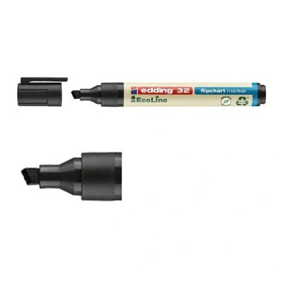Bild av Edding Flipchartmarker 32 EcoLine, 15 mm, kilspets, svart 1 5 Keilspitze