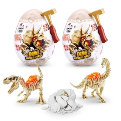 Bild av ROBO ALIVE Mini Dino Fossil Find (2 pack, T Rex och brontosaurus)