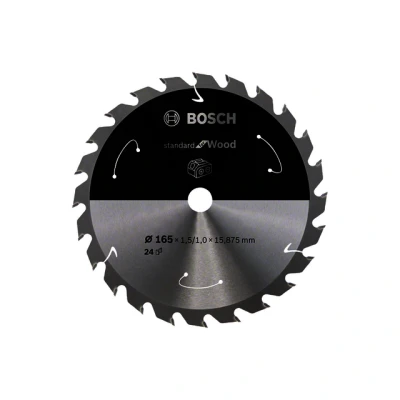 Bild av Bosch Standard for Wood cirkelsågklinga för sladdlösa sågar 165x1,5/1x15,875 T24