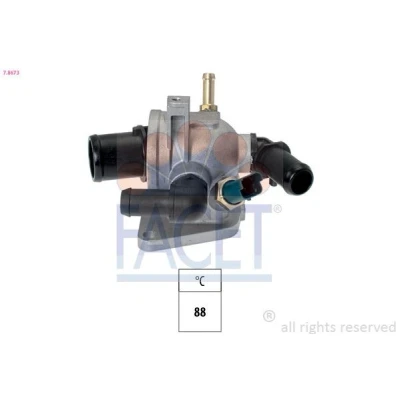 Bild av FACET 7.8673 Thermostat d&#039;eau 88 Made in Italy OE Equivalent avec joint d&#039;étanchéite OPEL: Corsa D 3/5 portes, Astra H GTC
