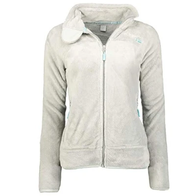 Bild av Geographical Norway Upaline Lady Fin fleece för kvinnor, Varm dragkedja damjacka höst, vinter, vår Långärmad tröja, päls, mjuk komfort utomhus, LJUSGRÅ, XL