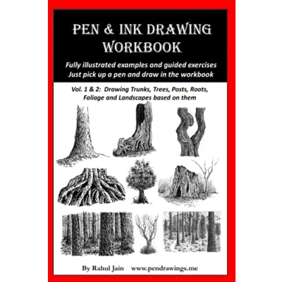 Bild av Pen and Ink Drawing Workbook vol 1 2: workbooks for absolute beginners