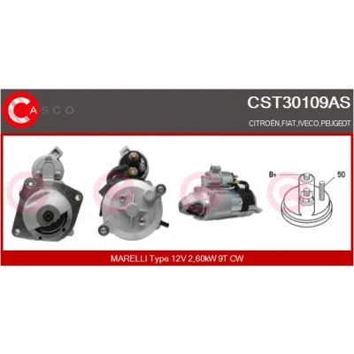 Bild av CASCO CST30109AS Startmotor 12V 2,60kW 9 CPS0066 82mm FIAT: Ducato II Flak/Chassi, Skåpbil