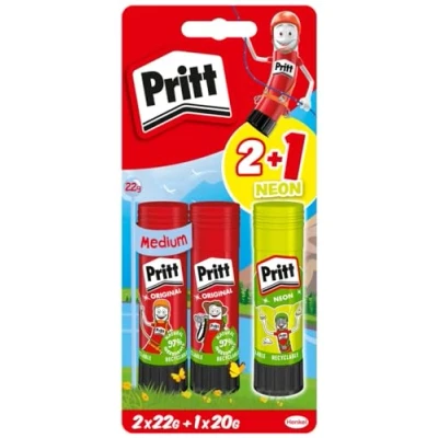 Bild av pritt limstift designmotiv set, säkert och barnvänligt lim för konst hantverk, starkt skolan, 2 x 22 g original 1 20 färgglad penna, 9H PBS2B