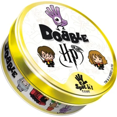 Bild av Dobble Zygomatic, Harry Potter, brädspel för barn från 6 år, snabbhetskort, 2 till 8 spelare, 15 minuter, metallburk reseformat i fransk version
