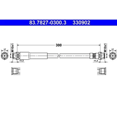 Bild av Bromsslang Ate 83.7827 0300.3