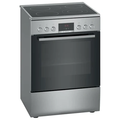 Bild av Bosch Serie 4 HKR39C250, Fristående köksspis, Svart, Grå, Rotations , Röra, Krom, Framsida, 1,2 m