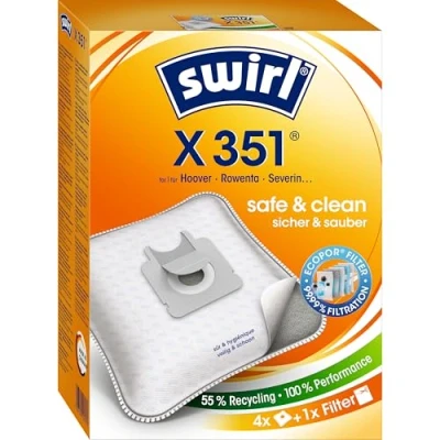 Bild av Swirl 205813 X 351 Dammsugarväskor, blå/vit/gul