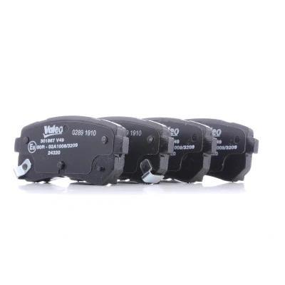 Bild av VALEO 301867 Jeu de plaquettes frein FIRST Essieu arrière contact signal d&#039;usure inclus avec tôle anti bruit HYUNDAI: i20 I 3/5 portes, Kona SUV