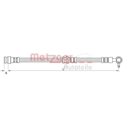Bild av METZGER 4111632 Flexible De Frein Essieu avant gauche 455 MAZDA: CX 5 I