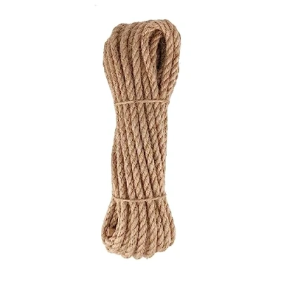 Bild av D.RECT juterep 8 mm 10 m hamparep naturfiberrep naturfibrer tauverk jutelina jutetau jutefiberrep jutesnöre jutetyg jutefläta tvinnad flätat