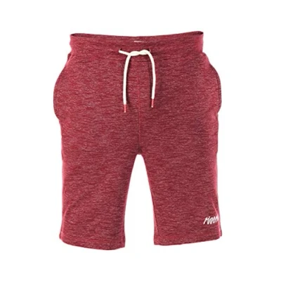 Bild av riverso Herr sweatshorts RIVMike korta Bermuda sommar sport shorts bomull svart blå röd oliv grå S M L XL 2XL 3XL 4XL 5XL, Vinröd melange, XXL