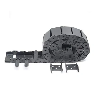 Bild av Befenybay R28 Intern storlek 18 x 37 mm 1 meter längd svart plast flexibel dragkedja kabelhållare inuti öppen typ för 3D skrivare och CNC maskiner (18 öppen)