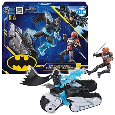 Bild av DC Comics Batman Bat Tech Crawler Vehicle, Amazon Exclusive and Deathstroke 4&quot; actionfigurer och tillbehör (endast tillgänglig på Amazon)