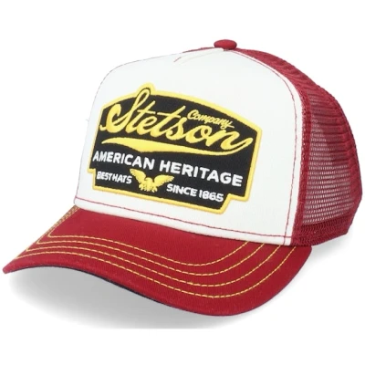 Bild av Stetson American Heritage Trucker Keps Small Barn/Herrar meshkeps basebollkeps snapback cap Snapback, med skärm Sommar Vinter One Size bordeaux
