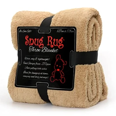 Bild av Snug Rug Special Edition filtar lyxig sherpa fleece 127 x 178 cm (50 tum 70 tum) filt (vit beige)