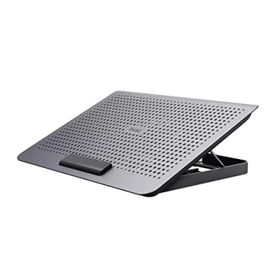 Bild av Trust Exto Laptop Stand 16&quot;, Sustainable Cooling Pad, Riser with USB Fan and Adjustable Height, 8 Levels, Made Recycled Materials, Ventilated Holder for Notebook, Macbook, HP, Lenovo, Dell, Grey