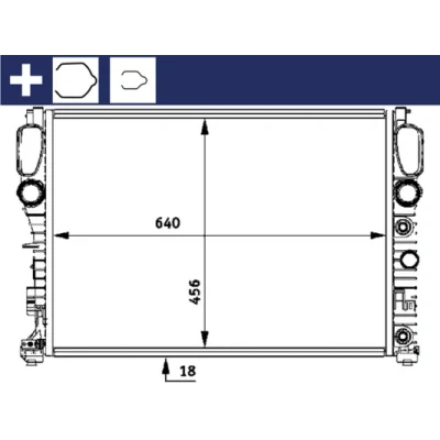 Bild av Kylare, motorkylning Mahle CR 512 000S