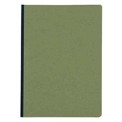 Bild av Clairefontaine 795423C A5, linne, ålderspåse, rutig, 96 ark, grön