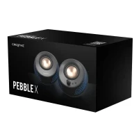 Bild av Kreativ Pebble X 2.0 USB C datorhögtalare med anpassningsbar RGB belysning, Bluetooth 5.3, ljud, upp till 15 W RMS ström för PC och Mac