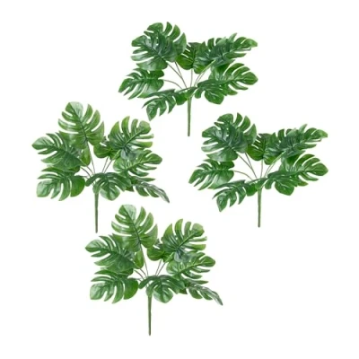 Bild av PASCH® Set med 4 monstera (25 cm): konstgjorda växter som äkta konstgjord växt utan kruka liten