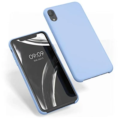 Bild av kwmobile fodral kompatibelt med Apple iPhone XR TPU silikon telefonskydd mjuk finish ljusblå matt