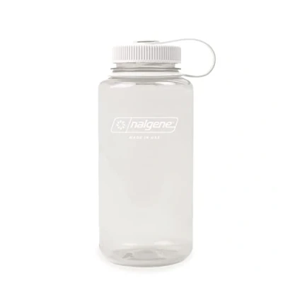 Bild av Nalgene monokroma BPA fri återvunnen återanvändbar vattenflaska för backpacking, vandring, gym 32 oz okrossbar, bomull