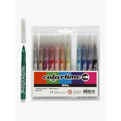 Bild av Colortime Glittertusch Mixade Färger 12st
