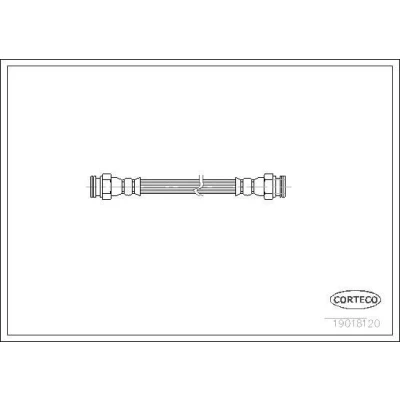 Bild av CORTECO 19018120 Flexible De Frein des deux côtés du pont arrière 200 CITROËN: AX, FIAT: Uno 3/5 portes