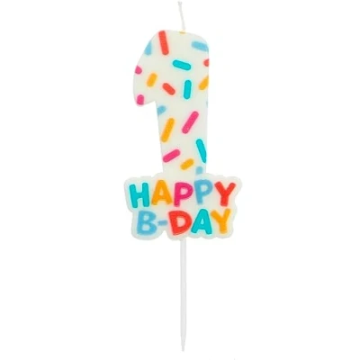 Bild av Folat 24111 tårta ljus mysiga sprinkles nummer/siffror 17 cm födelsedagsljus för födelsedag, födelsedagsdekoration, barnfester, bröllop, företagsfester, årsdagar, flerfärgad, 7