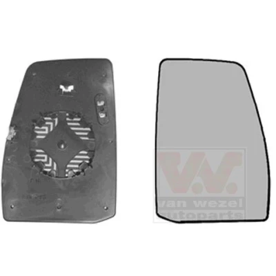 Bild av Van WEZEL 1987838 Miroir De Rétroviseur droit Partie supérieure FORD: Transit Custom V362 Minibus,