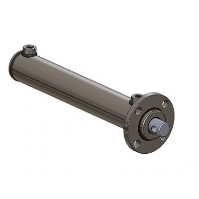 Bild av Hydraulisk cylinder dubbelverkande 80/50 verifierad med främre fläns hub 300 till 800 mm (80/50600 mm)