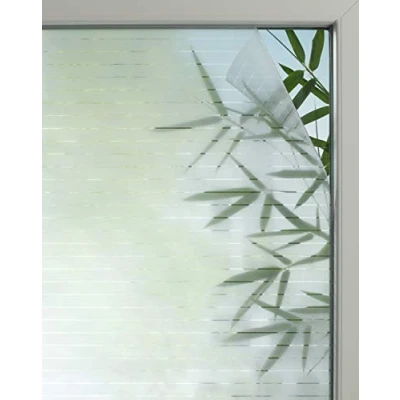 Bild av GARDINIA Statisk fönsterfilm Line 25, genomskinlig, Kan måttskäras, 100% PVC, 67,5 x 150 cm, linne look, halvtransparent