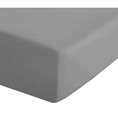 Bild av Catherine Lansfield Easy Iron Percale kammad Super King monterat lakan grått