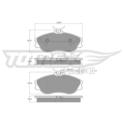 Bild av TOMEX brakes TX 11 28 Jeu de plaquettes frein Essieu avant contact signal d&#039;usure inclus AUDI: 80 B4 Berline, Avant, Coupe B3