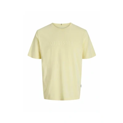 Bild av Jack &amp; Jones Jorfrederiksberg SS CREW NECK NOOS Tshirt med print, Storlek: Small, Double cream